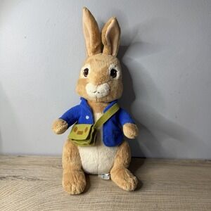 Peter Rabbit Plush Stuffed Toy 2013 Blue Jacket Satchel Beatrix Potter Book Doll